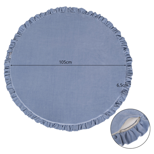 KiddyMoon Tapis de Jeu Pour Enfants Montessori Tapis en Mousse Bébé Épais et Doux Tapis Rampant Ramper Enfant Jouet Couverture Baby Tapis d'éveil, Fabriqué en UE, bleu glacier, XL