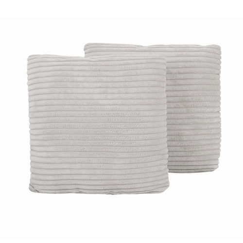 KiddyMoon Coussin Carré 30x30 Cm Lot De 2 En Polyester Avec Garnissage En Mousse Design Élégant Pour Canapé Fauteuil Ou Lit Facile À Entretenir Doux Et Durable, gris clair, 2 Oreillers