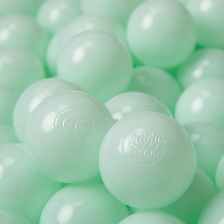 KiddyMoon Balles pour Piscine Colorées ∅6cm Plastique Enfant Bébé Fabriqué en EU, menthe, 100 Balles/6cm