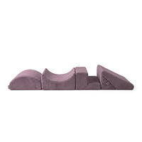 KiddyMoon ANAFI parcours de motricité en mousse pour enfant, violet, klin F/rampa L/półwałek L/schodek