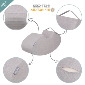 KiddyMoon Hopper Bascule-Sauteur pour les Enfants Bébé Balancelle Bean, gris clair, 78x35x25cm