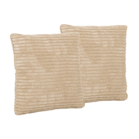 KiddyMoon Coussin Carré 30x30 Cm Lot De 2 En Polyester Avec Garnissage En Mousse Design Élégant Pour Canapé Fauteuil Ou Lit Facile À Entretenir Doux Et Durable, beige, 2 Oreillers