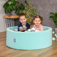 KiddyMoon Balles Colorées Plastique ∅7cm pour Piscine Enfant Bébé Fabriqué en EU, blanc/gris/menthe, 700 Balles/7cm