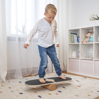 Balance Board de Bois pour Adultes et Enfants Coordination Planche D'équilibre Physiothérapie Skateboard Thérapeutique Sport Fitness Crossfit Yoga - Disponibles avec Tapis ou sans Tapis, naturel, 80x30cm