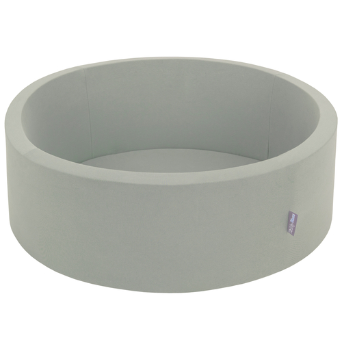 KiddyMoon Piscine à Balles ∅ 7Cm pour Bébé Rond Fabriqué En UE, sauge : beige pastel/gris/blanc, 90x30cm/300 balles