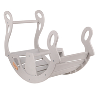 KiddyMoon Bascule pour Enfants Rocker Bébé Balancelle, gris, 90,6x39x69 cm