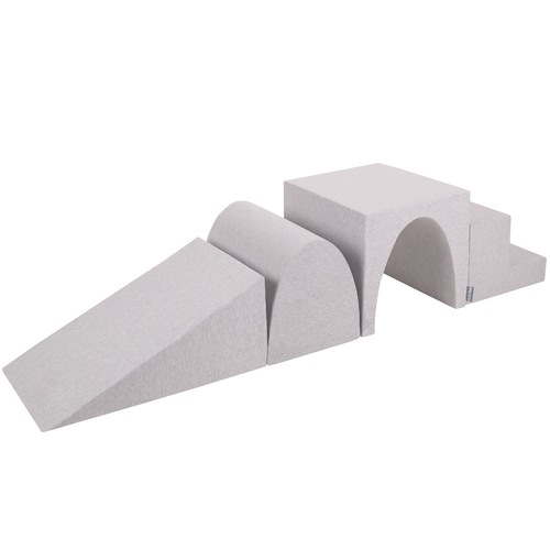 KiddyMoon aire de jeux en mousse pente L/colline/tunnel/marché, gris clair, Multi-Taille