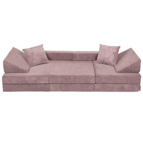 KiddyMoon Canapés Pliant pour Enfants Canapé-Lit Convertible Bébés-Canapé Lit Coucher Salle de Jeux Pliable Matelas au Sol Mini-Canapé Chaise-Lit, violet, Canapés avec 2 Oreillers