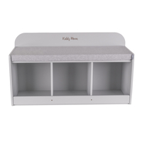 banquette avec étagères pour les enfants KiddyMoon, gris/gris clair, UNI