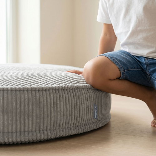 KiddyMoon Ensemble 3 Modules en Mousse pour Enfants pour Chambre D'enfant, gris foncé-violet-gris clair, Lx3