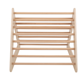 KiddyMoon Échelle Gymnastique Triangle D'escalade Triangle Pikler pour Enfants, naturel, 90,7x80x90 cm