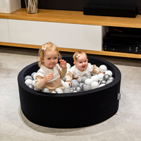 KiddyMoon Balles Colorées Plastique ∅7cm pour Piscine Enfant Bébé Fabriqué en EU, blanc/gris/argenté, 700 Balles/7cm