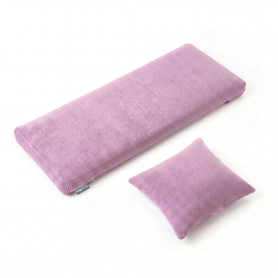 KiddyMoon Matelas avec Oreiller Set pour Planche D'équilibre Housse Amovible en Tissu Côtelé, violet clair, Matelas/Oreiller