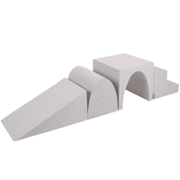 KiddyMoon aire de jeux en mousse pente L/colline/tunnel/marché, gris clair, Multi-Taille