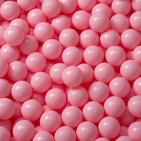 KiddyMoon Balles pour Piscine Colorées ∅6cm Plastique Enfant Bébé Fabriqué en EU, rose poudré, 100 Balles/6cm