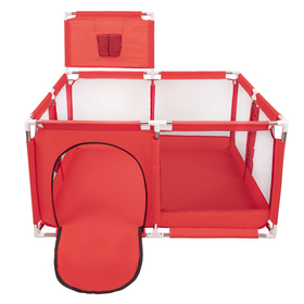 parc bébé avec balles plastiques aire de jeu pliable basket, Rouge: rose poudré/perle/transparent, 900 balles