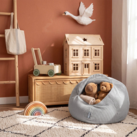 KiddyMoon KM-BAG-ES Meubles fauteuils, gris clair