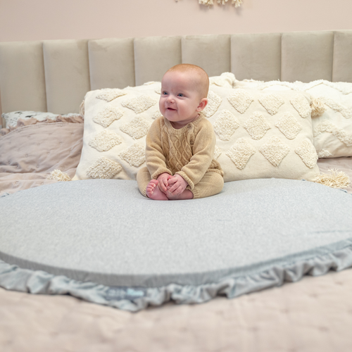 KiddyMoon Tapis de Jeu Pour Enfants Montessori Tapis en Mousse Bébé Épais et Doux Tapis Rampant Ramper Enfant Jouet Couverture Baby Tapis d'éveil, Fabriqué en UE, gris clair, XL