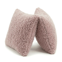 KiddyMoon Lot de 2 Coussins Décoratifs pour Enfant Et Housse Teddy Chambre Enfant, rose, 2 Oreillers