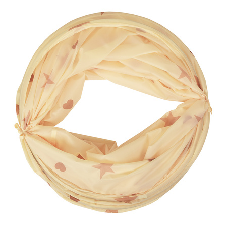 Tunnel Pliable pour Enfants Tunnel De Jeu avec Balles Jouet De Pliable Pop-Up pour Bébé Idéal pour Jouer À L'intérieur Et À L'extérieur, beige clair: beige pastel/gris/blanc, 200 Balles